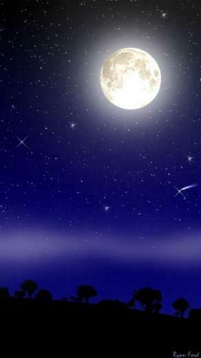 Bright Full Moon Wallpaper iPhone