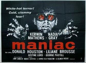Maniac Hammer Horror B Movie Posters Wallpaper Image
