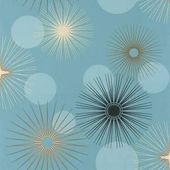 Home Teal Blue Jazz Motif Arthouse Wallpaper