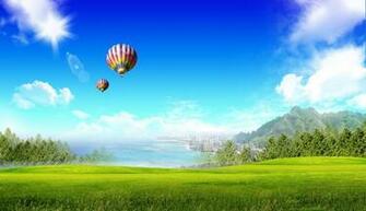 Wallpaper Background Fantasy City Beach
