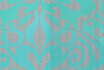 Woodstock Wallpaper Silver And Turquoise Kaleidoscope