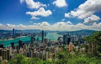 Wallpaper The Sky Clouds Hong Kong Morning Image
