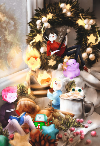 My Christmas Fanart With Fionna And Cake R Adventuretime