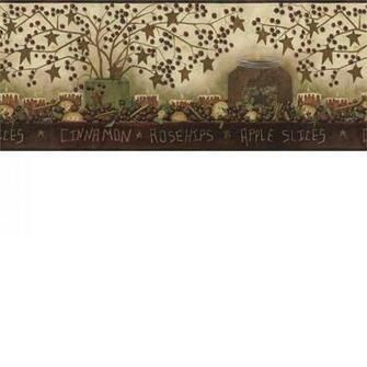 Potpourri Wallpaper Border Rustic Country Primitive