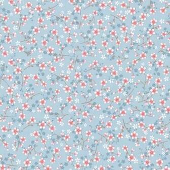 Light Blue Floral Trail Eijffinger Wallpaper