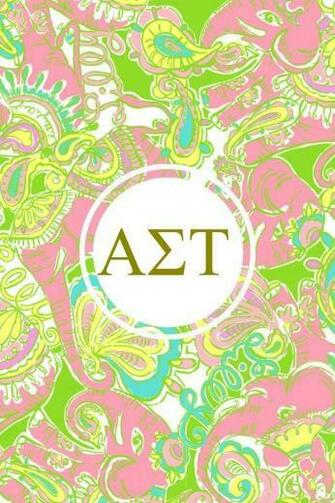 Alpha Sigma Tau Lilly iPhone Monogram Background Ast