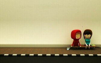 Love Couple Cartoon New Wallpaper