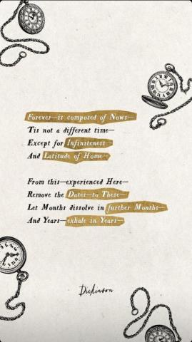 Forever Is Composed Of Nows Emily Dickinson Poems