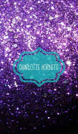 Charlotte Hornets Purple Glitter iPhone Wallpaper