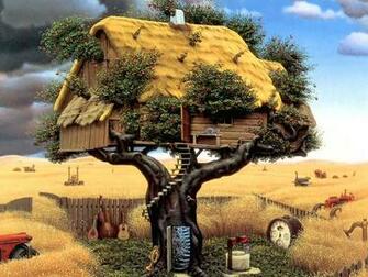 Love Tree House In A Wallpaper