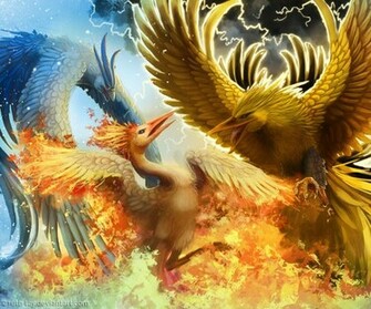 Epic Legendary Pokemon Wallpaper The Bird Trio For
