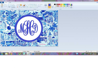 In Pearls Diy Monogram Desktop Background Using Microsoft Paint