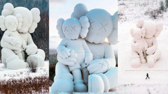 Us Artist Kaws Unveils Massive Snowman Inspired Sculpture In China R