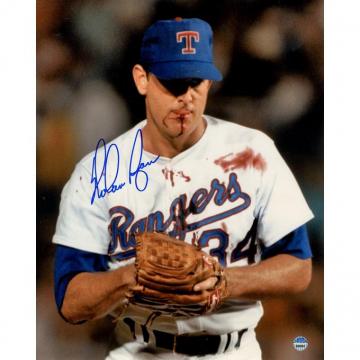 Nolan Ryan Autographed Bloody Lip Photo Ryanphs Product Img