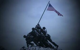 Raising The Flag On Iwo Jima Wallpaper
