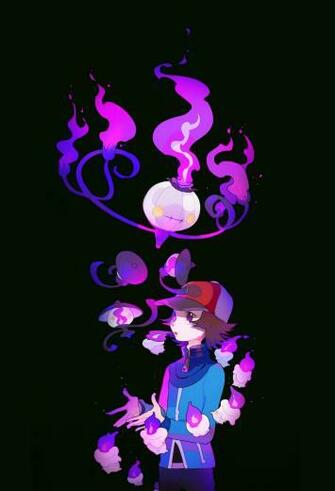 Anime Pok Mon Litwick Touya Chandelure Lampent Pokemon