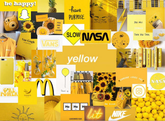Yellow Aesthetic Collage Wallpaper