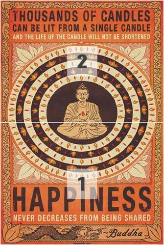 Thousand Of Candles Buddha Happiness Wall Mural Buy At