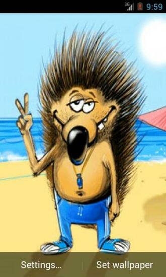 Funny Hedgehog Live Wallpaper Android