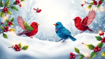 Christmas Bird Wallpaper