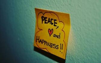 Note The Yellow Wallpaper Sticker Peace Love And Happiness