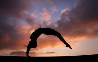 Wallpaper The Sky Girl Clouds Sunset Background Jump Figure