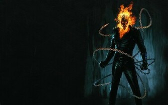 Ghost Rider Comics Movies Dark Skull Skeleton Fire Wallpaper