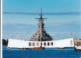 Arizona Memorial And The Uss Missouri In Background Pearl Harbor