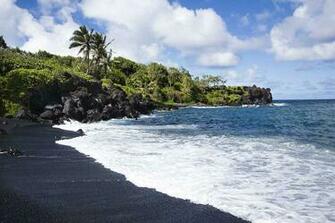 Wallpaper Maui Hawaii Black Sand Beach