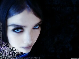 Dark Gothic Desktop Wallpaper With A Girl Black Make Up