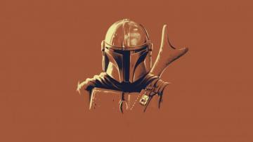 The Mandalorian Star Wars Minimalist Wallpaper
