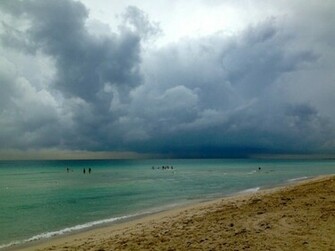 Thunderstorm Beach Wallpaper A Blows In From