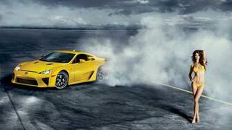 The Lexus Lfa Burning Rubber Wallpaper