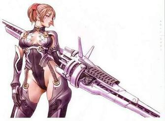 Desktop Wallpaper Anime Female Warrior Girls Set