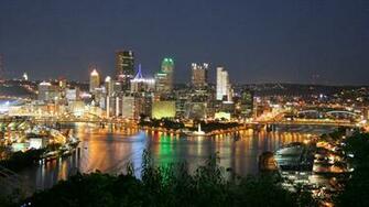The West End Overlook At Night In Pittsburgh Pa Usa City Wallpaper
