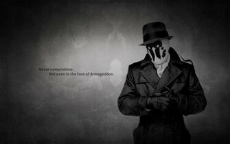 Watchmen Text Quotes Rorschach Monochrome Hats Wallpaper Background