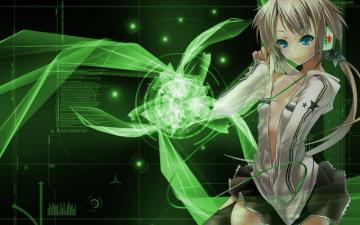 Green Anime Wallpaper Cg Artwork Long Hair