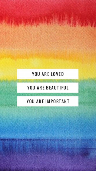 You Are Beautiful Colorful Pattern Wallpaper