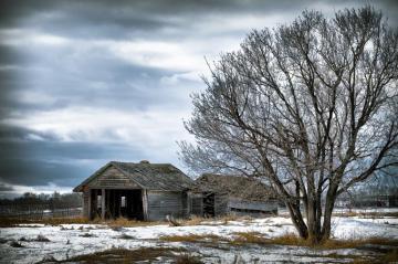 Wallpaper Old Winter Snow Cold Building Abandoned Alberta