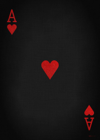 Ace Of Hearts In Red On Black S By Serge Averbukh And