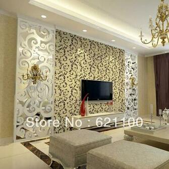 Wallpaper Velvet Flocking Bedding Room Tv Background Wall