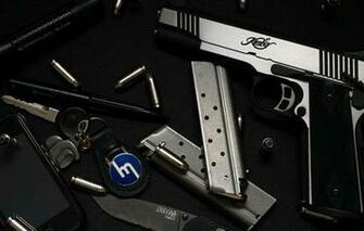 Kimber Gun Ammo Mobile Charger Keys Pen Knife Flashlight