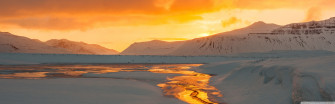 Snaefellsnes Peninsula Landscape Orange Sunrise Winter Iceland