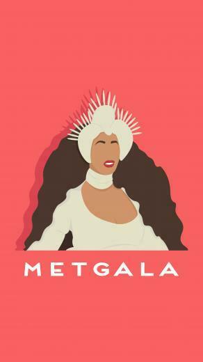 My Wallpaper Vector Of Cardi B At The Met Gala On Heavenly