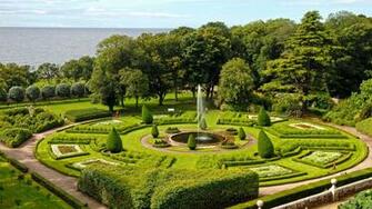 Beautiful Garden On The Seaside Wallpaper World