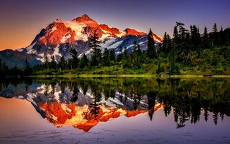Mountain Reflection Wallpaper HD Desktop
