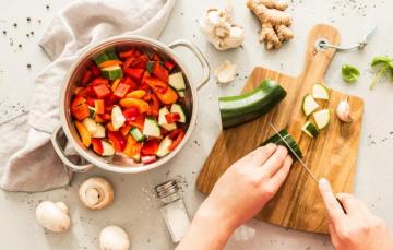 Wallpaper Woman Knife Salad Cooking Cucumbers Image For