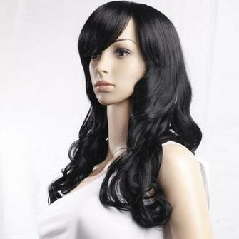 Short Cut Curly Wig Black Women Wallpaper