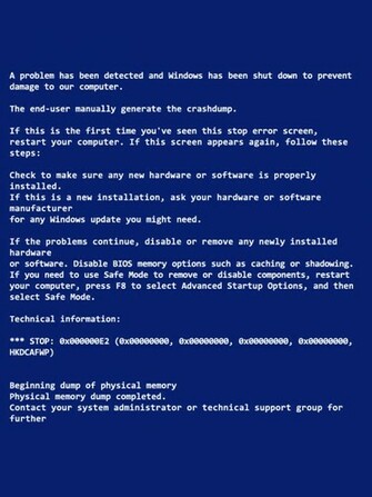 Blue Screen Of Death Wallpaper For April Fool S Day