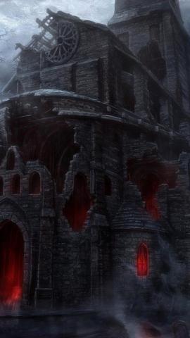Scary Church iPhone Wallpaper